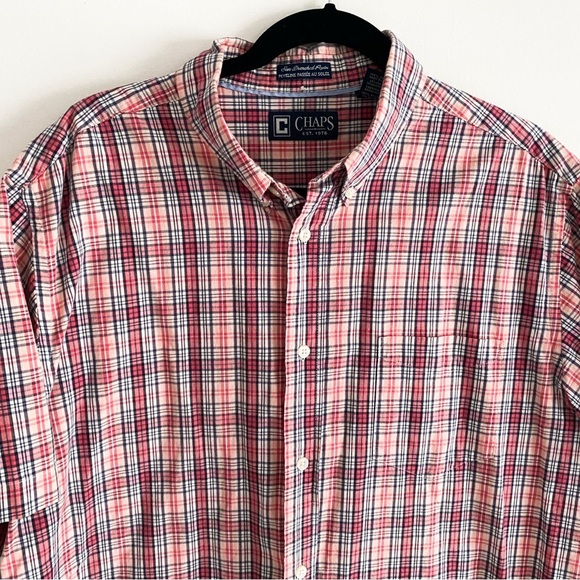 Chaps Sun Drenched Poplin Men’s 100% Cotton Button Down Shirt, Size XL - Picture 2 of 6